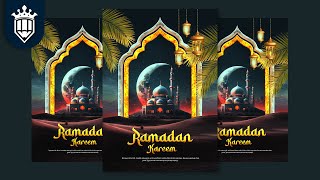 Ramadan Kareem Creative Poster Design in | Photoshop 2021 Tutorial |