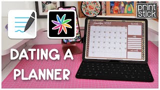 How to Date an UNDATED DIGITAL PLANNER w Stickers in GoodNotes & others | Split Screen
