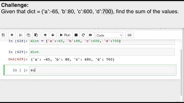 031 Python Dictionary Challenge & Solution   9   Sum