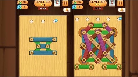 Screw Puzzle: Wood Nut & Bolt - Level 215