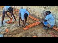 Foundation Marking Construction _Techniques of Earth Beam Layout Bricklaying Properly with Cement