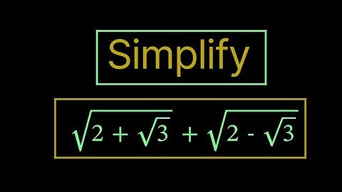 A nice square root math simplification|Math Olympiad question|solve it |Algebra math| Simplification