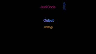 Reverse a String in ONE Line 🔥|JustCode|#coding #python #codingforbeginners #procoding #trending