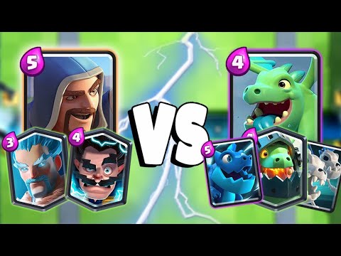 WIZARD TEAM Vs DRAGON TEAM - Clash Royale Battle