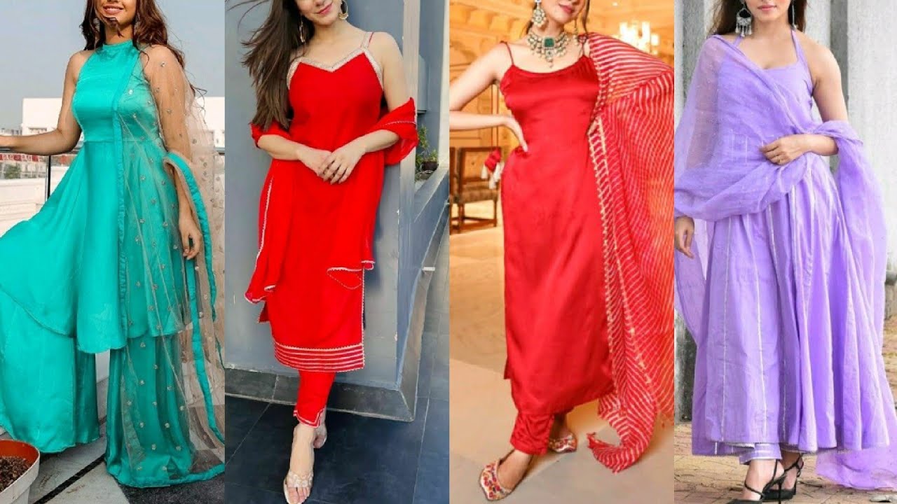 Rayon Sleeveless Ladies Crimson Halter Sharara Suit at Rs 1000/piece in  Jodhpur