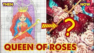 Drawing Queen of Roses with My Recent Style | Huta Chan Studio