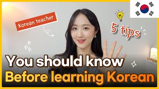 Sub) "5 things" I wish you knew before learning Korean🇰🇷 #koreanlanguage #learnkorean #studykorean