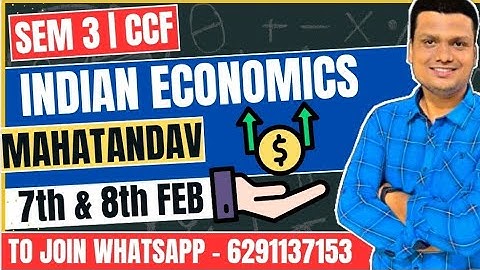 Big Announcement |Indian Economics Full Syllabus Marathon | Sem-3 Ccf | Calcutta University