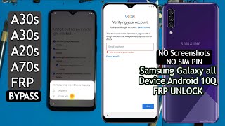 Samsung Galaxy FRP BYPASS A30s A50s A20s A70s NO SIM NO Screenshot | A30s/A20s/A50s FRP bypass 10 Q