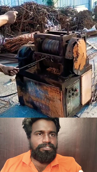 பென்டான கம்பிய Straight ஆக்குற Machine 🤯 ​#construction​#machine​#tools​#scrap​#inovation​#shorts