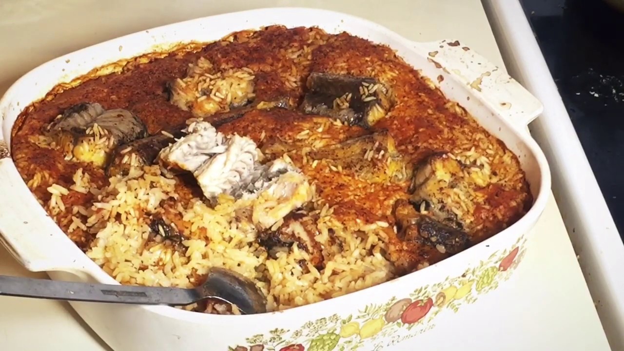 طاجن او برام الحنشان او الثعابين بالارز في الفرن/ززززبدة/ cooking eels