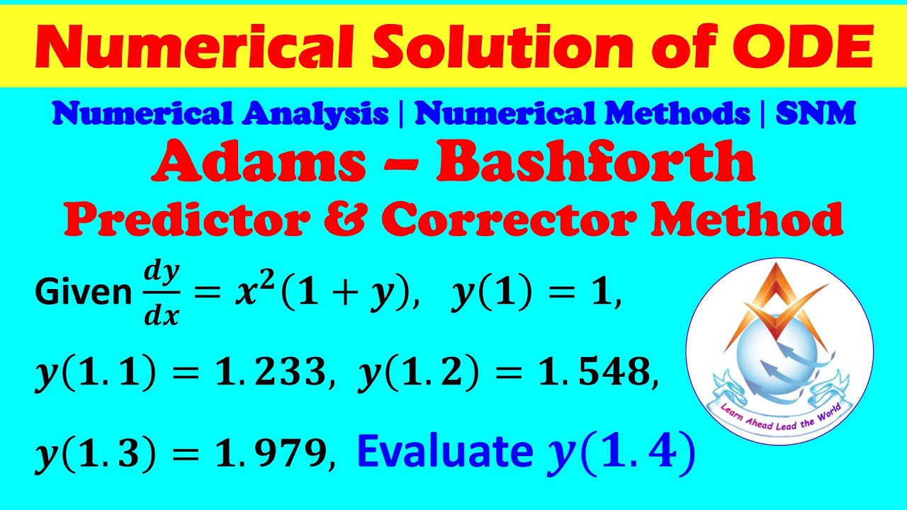 Adams-Bashforth Predictor Corrector Method | Numerical Solution of ODE ...