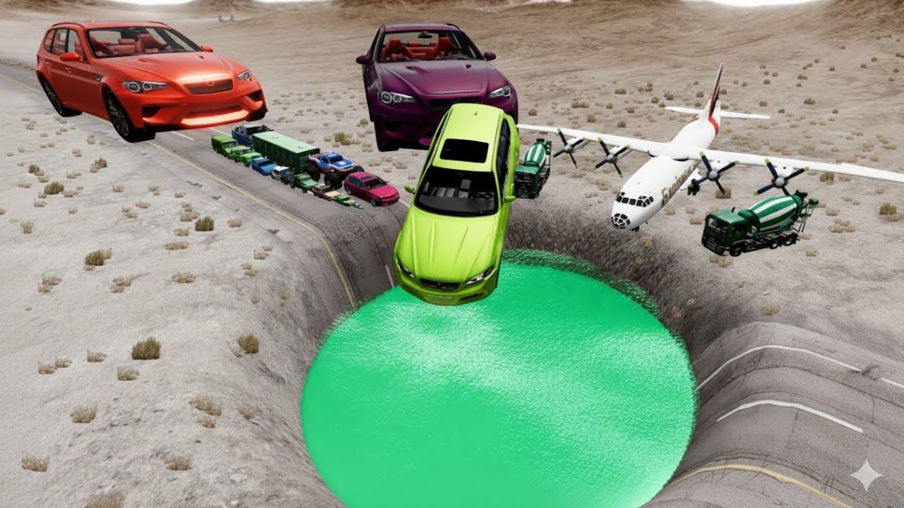 🔥 BIG & SMALL CARS vs MONSTER PIT REMIX 2 – BeamNG.drive Ultimate Crash Compilation | BNG SAM