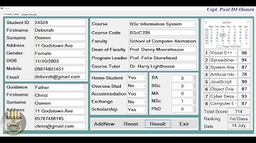 Overview of Student Management System  Developed Using MySQL Database in C#