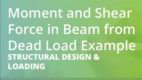 Moment and Shear Force in Beam from Dead Load Example | Structural Design & Loading