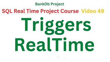 #49 Triggers  in SQL Telugu | SQL Real Time Project Course  in Telugu | SQL  in Telugu