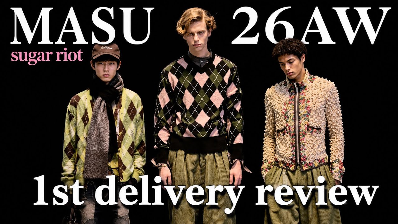 MASU(エムエーエスユー) 2026AW DIAMOND SCRAPED CARDIGAN M26H9KN003