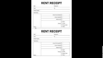 Shop rent receipt template