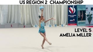 Rhythmic Gymnastics US Region2 Championship lv5 Amelia Miller Ball Washington state/ Oregon State