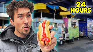 I Only Ate STREET FOOD for 24 HOURS in New York! (Impossible Food Challenge)