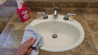 BATHROOM CLEAN WITH ME THE PINK STUFF SCRUBBER REVIEW IS IT WORTH