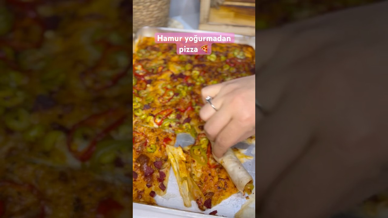 Hamur yoğurmadan pizza tarifi 🍕 #pratiktarifler #youtubeshorts #shorts #recipe