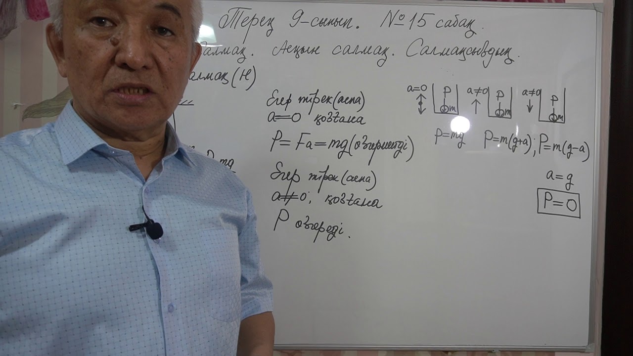 Физика  Терең 9 сынып  №15 сабақ  Салмақ, асқын салмақ, салмақсыздық