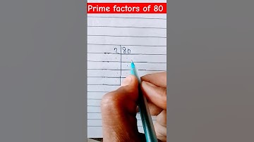 prime factors of 80 prime factors of a number in Hindi #shorts #maths #viral