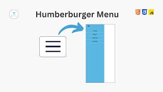 how to create humburger menu with html hamburger menu tutorial | html css and js