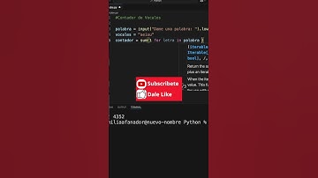 Contador de Vocales en una Secuencia de Carácteres | Python #sum #VSCode #Programación #input #lower