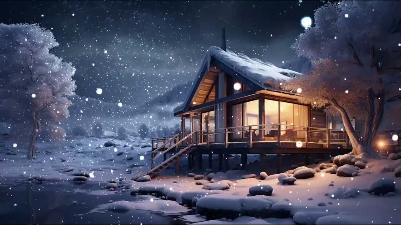 Howling Wind and Blowing Snow - Snowstorm Sounds While Sleeping - Epic Snowstorm at Night