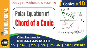 Chord of Conic Polar Form | Polar Equation of Conic BSc 1st year | part # 10