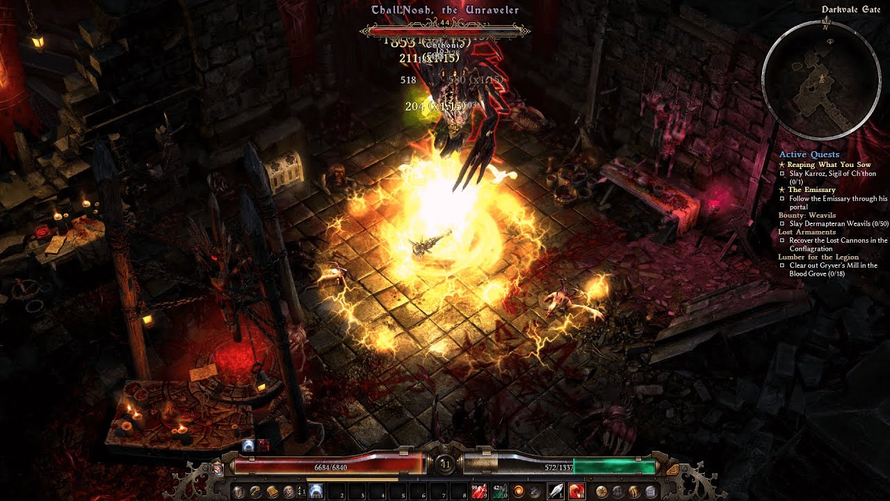 Grim Dawn Act 3 Cyclone/Whirlwind Warlord (Oathkeeper + Soldier) Gameplay (No Commentary)