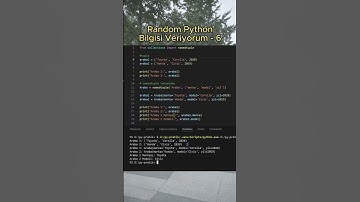 Random Python Bilgisi Veriyorum - 6 #py #python #keşfet