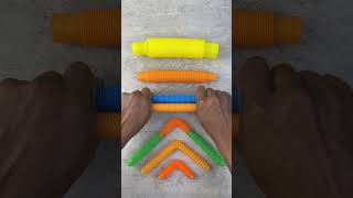 Creative ASMR: Warm & Neon Pop Tubes | Satisfying Fidget Art & Stretching Sounds!