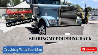 Delivering Crane Parts - Polishing My Chrome Grill & Bumper - Flatbed Trucking by Trucking With Pac-Man 934 views 1 year ago 4 minutes, 18 seconds