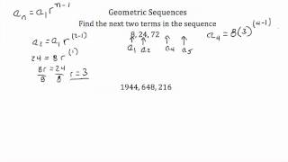 Understanding Geometric Sequences