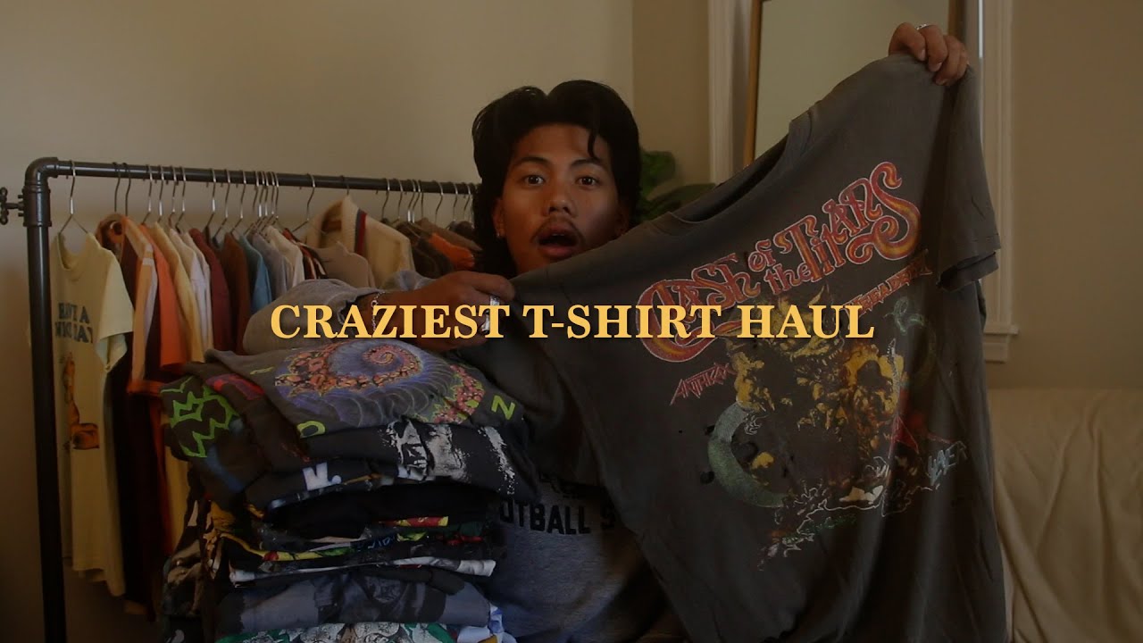 my craziest and most rare vintage t-shirt haul ever..