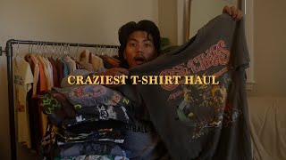 my craziest and most rare vintage t-shirt haul ever..