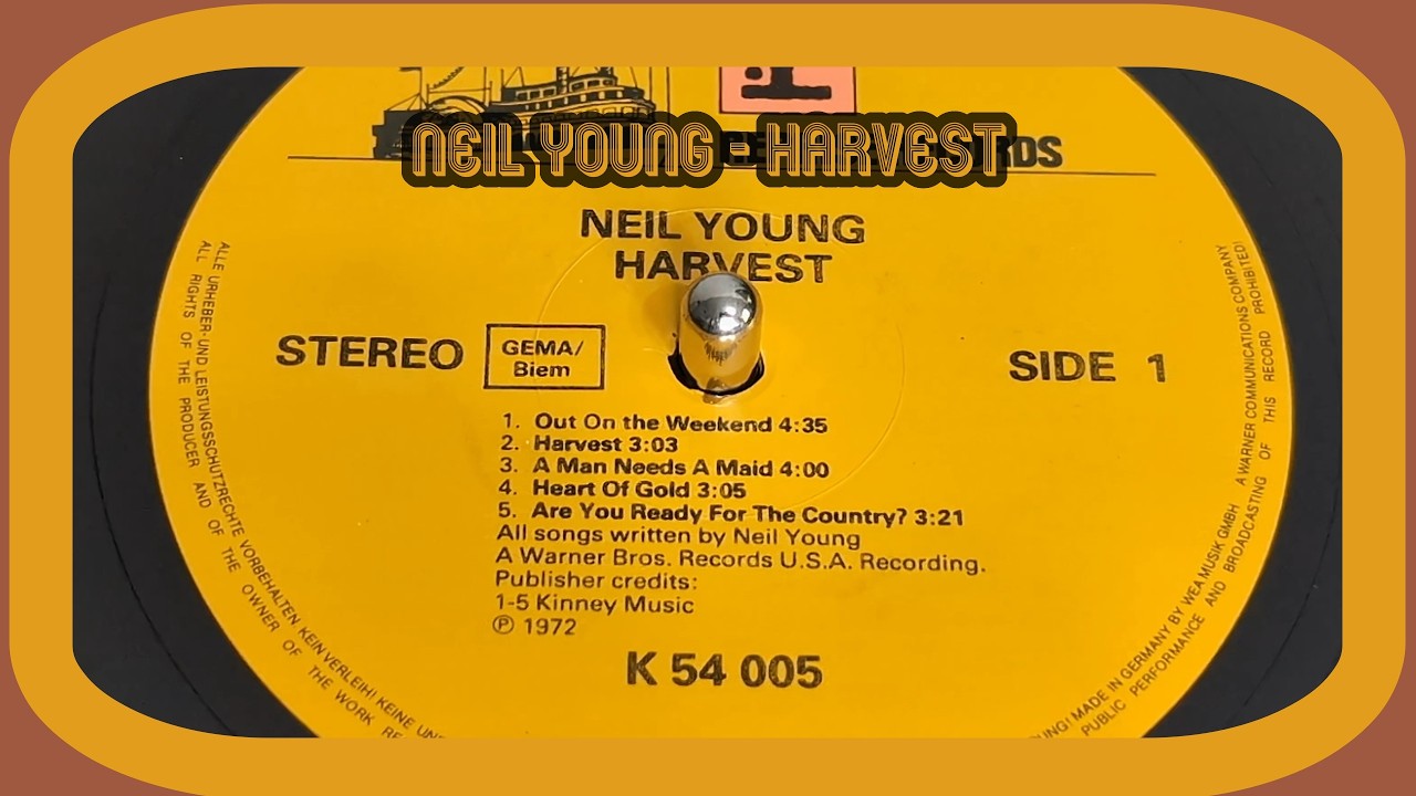 Neil Young - Harvest (1982 Vinyl LP) - YouTube