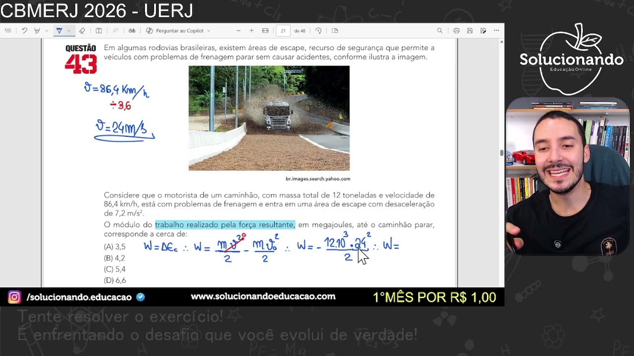 (CBMERJ 2026) Em algumas rodovias brasileiras, existem áreas de escape, recurso de segurança que