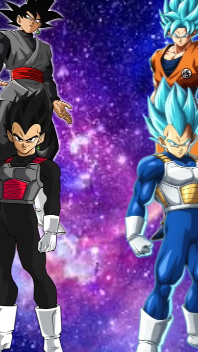 Goku black and Vegeta black vs Goku and Vegeta