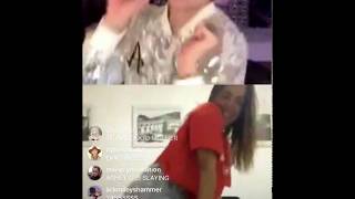 Miley Cyrus and Anitta "Queen of Brazil" dancing to Rave de Favela on Instagram Live