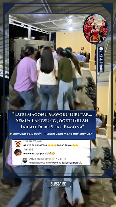 “Tarian Dero Pamona diiringi lagu Magonu Mawoku, semua kompak joget merayakan suka cita.”