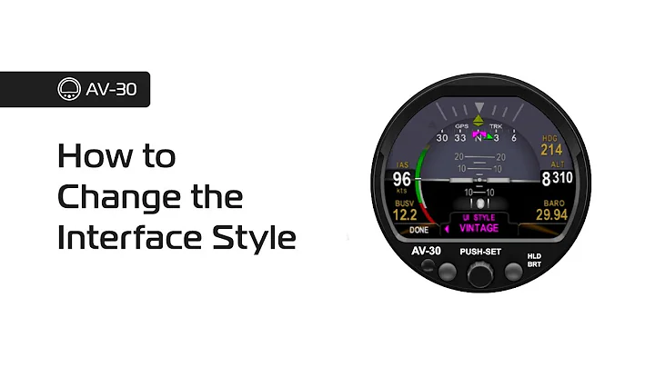 AV-30 – How to Change the Interface Style