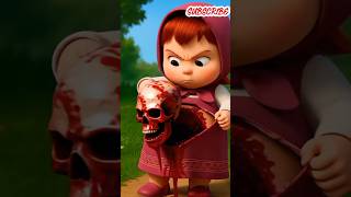 Mashas Big Belly Pops Out A Scary Skull