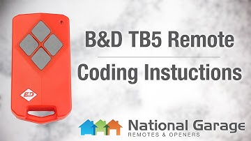 Coding Instructions - B&D TB5 Remote