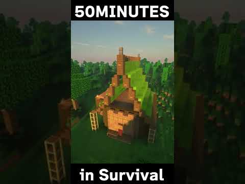 120分で建築したった in サバイバル【Minecraft】【マインクラフト】