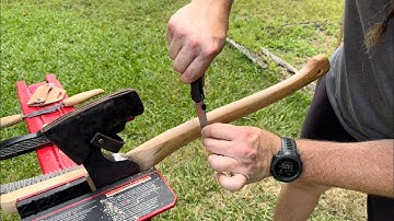 How I thin my axe handles & tools I use! #axethrowing #axe #vikings #skills #tips