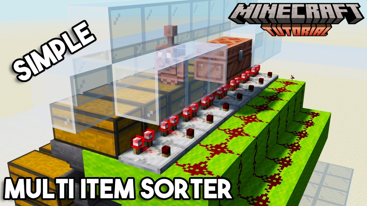 Copper Golem Multi Item Sorter | Minecraft 26.1 Redstone Tutorial - YouTube